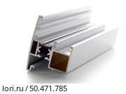Aluminum profile accessory isolated on white background. Стоковое фото, агентство Ingram Publishing / Фотобанк Лори