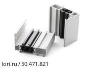 Aluminum profile accessory isolated on white background. Стоковое фото, агентство Ingram Publishing / Фотобанк Лори
