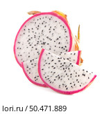 Pitaya or Dragon Fruit isolated on white background. Стоковое фото, агентство Ingram Publishing / Фотобанк Лори