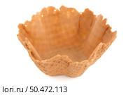 Wafer cup on white background. Стоковое фото, агентство Ingram Publishing / Фотобанк Лори