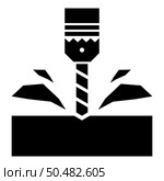 Drill with cartridge material processing shavings bit stationary use icon black color vector illustration image flat style simple. Drill with cartridge material processing shavings bit stationary use icon black color vector illustration image flat style. Стоковая иллюстрация, агентство Ingram Publishing / Фотобанк Лори