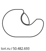 Dispenser with scotch tape adhesive for table contour outline line icon black color vector illustration image thin flat style simple. Dispenser with scotch tape adhesive for table contour outline line icon black color vector illustration image thin flat style. Стоковая иллюстрация, агентство Ingram Publishing / Фотобанк Лори
