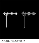 TV antenna Television aerials broadcast concept telecommunication set icon white color vector illustration image simple solid fill outline contour line thin flat style. TV antenna Television aerials broadcast concept telecommunication set icon white color vector illustration image solid fill outline contour line thin flat style. Стоковая иллюстрация, агентство Ingram Publishing / Фотобанк Лори