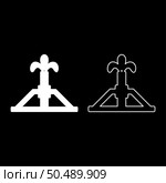 Oil derrick rig gusher set icon white color vector illustration image simple solid fill outline contour line thin flat style. Oil derrick rig gusher set icon white color vector illustration image solid fill outline contour line thin flat style. Стоковая иллюстрация, агентство Ingram Publishing / Фотобанк Лори