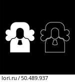 Judge lawyer jury avatar set icon white color vector illustration image simple solid fill outline contour line thin flat style. Judge lawyer jury avatar set icon white color vector illustration image solid fill outline contour line thin flat style. Стоковая иллюстрация, агентство Ingram Publishing / Фотобанк Лори