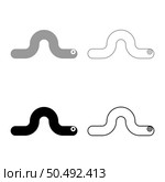 Worm earth earthworm rainworm caterpillar angleworm annelida invertebrate crawling larva set icon grey black color vector illustration image simple solid fill outline contour line thin flat style. Worm earth earthworm rainworm caterpillar angleworm annelida invertebrate crawling larva set icon grey black color vector illustration image solid fill outline contour line thin flat style. Стоковая иллюстрация, агентство Ingram Publishing / Фотобанк Лори