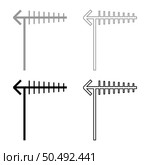 TV antenna Television aerials broadcast concept telecommunication set icon grey black color vector illustration image simple solid fill outline contour line thin flat style. TV antenna Television aerials broadcast concept telecommunication set icon grey black color vector illustration image solid fill outline contour line thin flat style. Стоковая иллюстрация, агентство Ingram Publishing / Фотобанк Лори