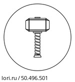 Thor’s hammer Thor Mjolnir viking scandinavian mythology superhero norse weapon icon in circle round black color vector illustration image outline contour line thin style simple. Thor’s hammer Thor Mjolnir viking scandinavian mythology superhero norse weapon icon in circle round black color vector illustration image outline contour line thin style. Стоковая иллюстрация, агентство Ingram Publishing / Фотобанк Лори