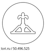 Oil derrick rig gusher icon in circle round black color vector illustration image outline contour line thin style simple. Oil derrick rig gusher icon in circle round black color vector illustration image outline contour line thin style. Стоковая иллюстрация, агентство Ingram Publishing / Фотобанк Лори