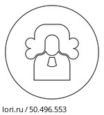 Judge lawyer jury avatar icon in circle round black color vector illustration image outline contour line thin style simple. Judge lawyer jury avatar icon in circle round black color vector illustration image outline contour line thin style. Стоковая иллюстрация, агентство Ingram Publishing / Фотобанк Лори