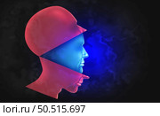 Deep Fake Technology and synthetic media or fake information as AI faked content manipulated facts as false news digitally altered deepfake in a 3D illustration style. Стоковое фото, агентство Ingram Publishing / Фотобанк Лори