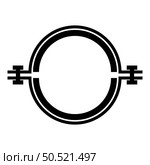Metal clamp with rubber band hose icon black color vector illustration image flat style simple. Metal clamp with rubber band hose icon black color vector illustration image flat style. Стоковая иллюстрация, агентство Ingram Publishing / Фотобанк Лори