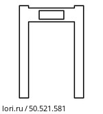 Metal detector arch airport frame control concept contour outline line icon black color vector illustration image thin flat style simple. Metal detector arch airport frame control concept scanner security safety technology arched contour outline line icon black color vector illustration image thin flat style. Стоковая иллюстрация, агентство Ingram Publishing / Фотобанк Лори