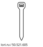 Cable tie zip building material contour outline line icon black color vector illustration image thin flat style simple. Cable tie zip building material contour outline line icon black color vector illustration image thin flat style. Стоковая иллюстрация, агентство Ingram Publishing / Фотобанк Лори