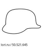 German helmet of World War two 2 stahlhelm ww2 contour outline line icon black color vector illustration image thin flat style simple. German helmet of World War two 2 stahlhelm ww2 contour outline line icon black color vector illustration image thin flat style. Стоковая иллюстрация, агентство Ingram Publishing / Фотобанк Лори