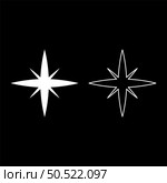 Star spark set icon white color vector illustration image simple solid fill outline contour line thin flat style. Star spark set icon white color vector illustration image solid fill outline contour line thin flat style. Стоковая иллюстрация, агентство Ingram Publishing / Фотобанк Лори