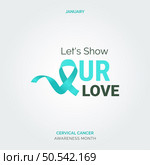 Empower. Educate. Endure for Cervical Health in Vector Background Posters. Стоковая иллюстрация, агентство Ingram Publishing / Фотобанк Лори