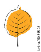 Autumn linden leaf. Autumn leaf fall. Vector illustration. Стоковая иллюстрация, агентство Ingram Publishing / Фотобанк Лори