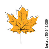 Autumn maple leaf. Autumn leaf fall. Vector illustration. Стоковая иллюстрация, агентство Ingram Publishing / Фотобанк Лори