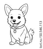 Cute Cartoon Chihuahua Dog. Vector illustration for coloring book. Стоковая иллюстрация, агентство Ingram Publishing / Фотобанк Лори