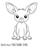 Chihuahua. Coloring book for children. Vector illustration. Стоковая иллюстрация, агентство Ingram Publishing / Фотобанк Лори