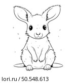 Cute kangaroo. Hand drawn vector illustration for coloring book. Стоковая иллюстрация, агентство Ingram Publishing / Фотобанк Лори