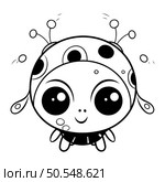 Cute ladybug cartoon isolated on white background. Vector illustration. Стоковая иллюстрация, агентство Ingram Publishing / Фотобанк Лори