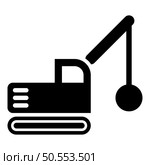 Sloopkraan building machine demolish wrecking ball crane truck icon black color vector illustration image flat style simple. Sloopkraan building machine demolish wrecking ball crane truck icon black color vector illustration image flat style. Стоковая иллюстрация, агентство Ingram Publishing / Фотобанк Лори