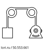 Gravity engine contour outline line icon black color vector illustration image thin flat style simple. Gravity engine contour outline line icon black color vector illustration image thin flat style. Стоковая иллюстрация, агентство Ingram Publishing / Фотобанк Лори