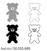 Toy plush bear cute doll set icon grey black color vector illustration image simple solid fill outline contour line thin flat style. Toy plush bear cute doll set icon grey black color vector illustration image solid fill outline contour line thin flat style. Стоковая иллюстрация, агентство Ingram Publishing / Фотобанк Лори