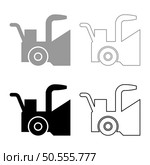 Snowblower snow clear machine snowplow truck plough clearing vehicle equipped seasons transport winter highway service equipment clean set icon grey black color vector illustration image simple solid fill outline contour line thin flat style. Snowblower snow clear machine snowplow truck plough clearing vehicle equipped seasons transport winter highway service equipment clean set icon grey black color vector illustration image solid fill outline contour line thin flat style. Стоковая иллюстрация, агентство Ingram Publishing / Фотобанк Лори