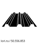 Roof metal rooftop steel profile sheets roofing concept ribbed corrugated metallic panel siding tile icon black color vector illustration image flat style simple. Roof metal rooftop steel profile sheets roofing concept ribbed corrugated metallic panel siding tile icon black color vector illustration image flat style. Стоковая иллюстрация, агентство Ingram Publishing / Фотобанк Лори