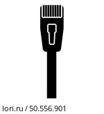 Connector with wire technology ethernet rj45 internet concept cable jack icon black color vector illustration image flat style simple. Connector with wire technology ethernet rj45 internet concept cable jack icon black color vector illustration image flat style. Стоковая иллюстрация, агентство Ingram Publishing / Фотобанк Лори