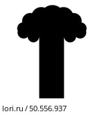 Nuclear explosion burst mushroom explosive destruction icon black color vector illustration image flat style simple. Nuclear explosion burst mushroom explosive destruction icon black color vector illustration image flat style. Стоковая иллюстрация, агентство Ingram Publishing / Фотобанк Лори
