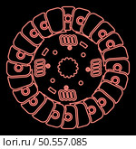 Neon car clutch disk cover cohesion transmission auto part plate kit repair service red color vector illustration image flat style light. Neon car clutch disk cover cohesion transmission auto part plate kit repair service red color vector illustration image flat style. Стоковая иллюстрация, агентство Ingram Publishing / Фотобанк Лори