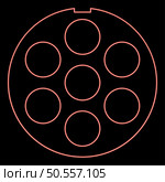 Neon grate for meat grinder plate mincer device for growing shallow of meat lattice sieve red color vector illustration image flat style light. Neon grate for meat grinder plate mincer device for growing shallow of meat lattice sieve red color vector illustration image flat style. Стоковая иллюстрация, агентство Ingram Publishing / Фотобанк Лори