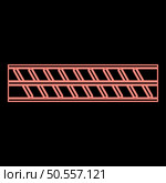 Neon reinforcement bar rebar ribbed metal rod red color vector illustration image flat style light. Neon reinforcement bar rebar ribbed metal rod red color vector illustration image flat style. Стоковая иллюстрация, агентство Ingram Publishing / Фотобанк Лори