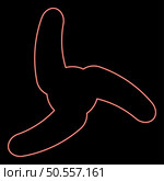 Neon screw of ship propeller fan turbine three-bladed red color vector illustration image flat style light. Neon screw of ship propeller fan turbine three-bladed red color vector illustration image flat style. Стоковая иллюстрация, агентство Ingram Publishing / Фотобанк Лори
