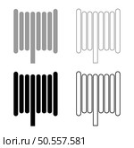 Cable coil wire reel spool set icon grey black color vector illustration image simple solid fill outline contour line thin flat style. Cable coil wire reel spool set icon grey black color vector illustration image solid fill outline contour line thin flat style. Стоковая иллюстрация, агентство Ingram Publishing / Фотобанк Лори
