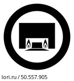 Crematorium cremation process of cremation crematory equipment icon in circle round black color vector illustration image solid outline style simple. Crematorium cremation process of cremation crematory equipment icon in circle round black color vector illustration image solid outline style. Стоковая иллюстрация, агентство Ingram Publishing / Фотобанк Лори