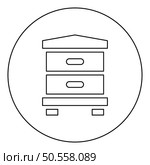 Hive bee house beehive apiary apiculture concept icon in circle round black color vector illustration image outline contour line thin style simple. Hive bee house beehive apiary apiculture concept icon in circle round black color vector illustration image outline contour line thin style. Стоковая иллюстрация, агентство Ingram Publishing / Фотобанк Лори
