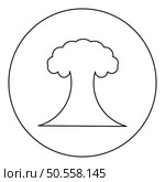 Nuclear explosion burst mushroom explosive destruction icon in circle round black color vector illustration image outline contour line thin style simple. Nuclear explosion burst mushroom explosive destruction icon in circle round black color vector illustration image outline contour line thin style. Стоковая иллюстрация, агентство Ingram Publishing / Фотобанк Лори