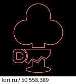 Neon saw cutting tree red color vector illustration image flat style light. Neon saw cutting tree red color vector illustration image flat style. Стоковая иллюстрация, агентство Ingram Publishing / Фотобанк Лори