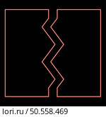 Neon breach broken torn tear object document red color vector illustration image flat style light. Neon breach broken torn tear object document red color vector illustration image flat style. Стоковая иллюстрация, агентство Ingram Publishing / Фотобанк Лори