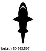 Shark icon black color vector illustration image flat style simple. Shark icon black color vector illustration image flat style. Стоковая иллюстрация, агентство Ingram Publishing / Фотобанк Лори