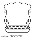 Head dinosaur dragon contour outline line icon black color vector illustration image thin flat style simple. Head dinosaur dragon contour outline line icon black color vector illustration image thin flat style. Стоковая иллюстрация, агентство Ingram Publishing / Фотобанк Лори