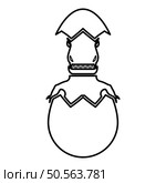 Evil dinosaur hatch from egg cracked eggshell contour outline line icon black color vector illustration image thin flat style simple. Evil dinosaur hatch from egg cracked eggshell contour outline line icon black color vector illustration image thin flat style. Стоковая иллюстрация, агентство Ingram Publishing / Фотобанк Лори