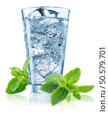 Glass of water with mint. Стоковое фото, агентство Ingram Publishing / Фотобанк Лори