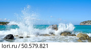Waves of the sea. Mirabellno Bay, Crete, Greece. Стоковое фото, агентство Ingram Publishing / Фотобанк Лори