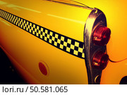 Yellow Cab Taxi, Back side of Taxi with Checker. Стоковое фото, агентство Ingram Publishing / Фотобанк Лори